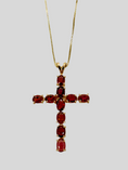 Load image into Gallery viewer, Hermees Fire Cross Necklace
